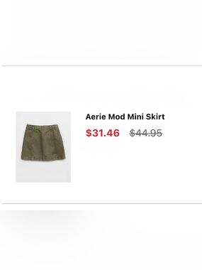 aerie Mini Skirt in Olive